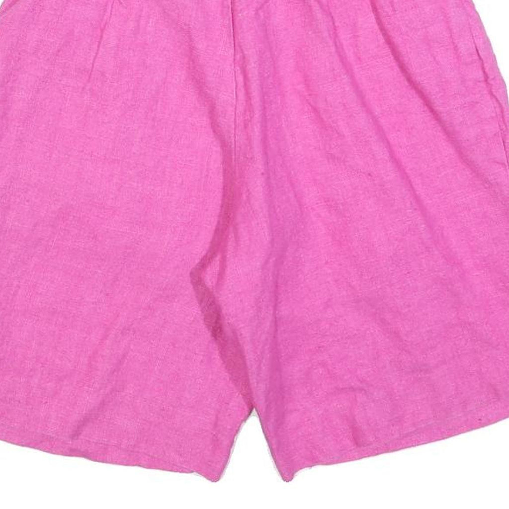 Pink Womens Shorts XS W25 Casual Plain with Pockets