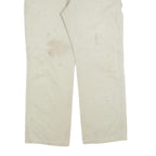 DICKIES Mens Cotton Blend Beige Relaxed Straight Trousers W34 L30 Workwear Zip