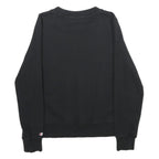 CHAMPION Womens Black Crew Neck M Logo Print Cotton Blend Sweatshirt