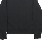 CHAMPION Womens Black Crew Neck M Logo Print Cotton Blend Sweatshirt
