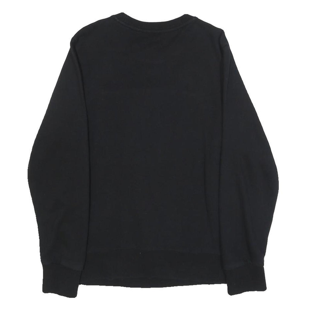 DIESEL Womens Black Blue Star Crew Neck Sweatshirt S Cotton Blend Casual