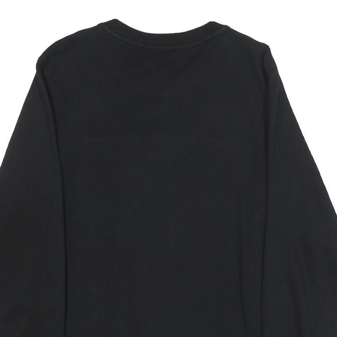 DIESEL Womens Black Blue Star Crew Neck Sweatshirt S Cotton Blend Casual