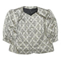Womens Black & Cream Patterned Button Closure Polyester Blend Jacket S