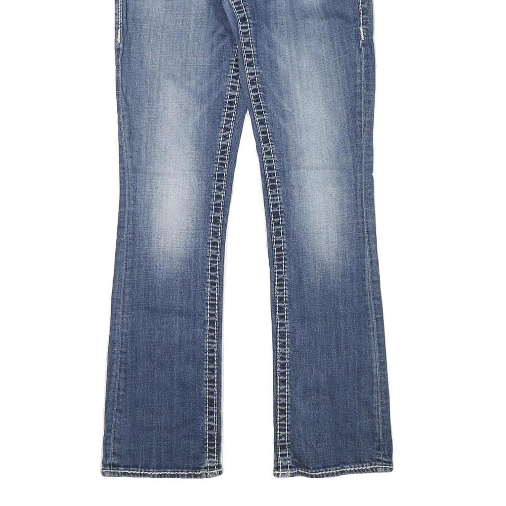 VIGOSS Womens Jeans Blue Slim Straight Denim Medium W28 L31 Stylish Detailed