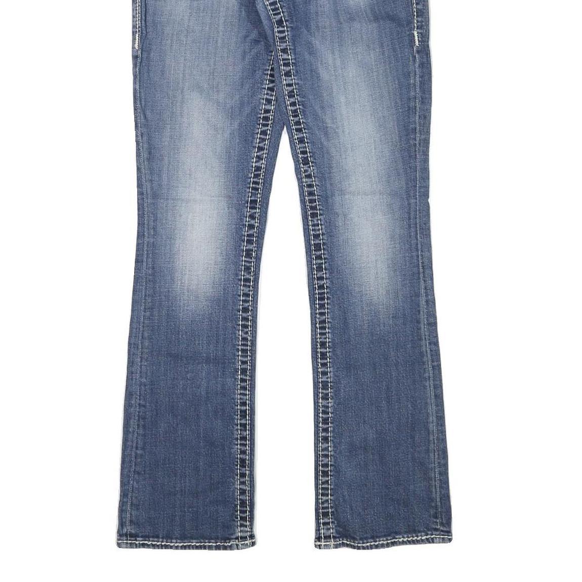 VIGOSS Womens Jeans Blue Slim Straight Denim Medium W28 L31 Stylish Detailed