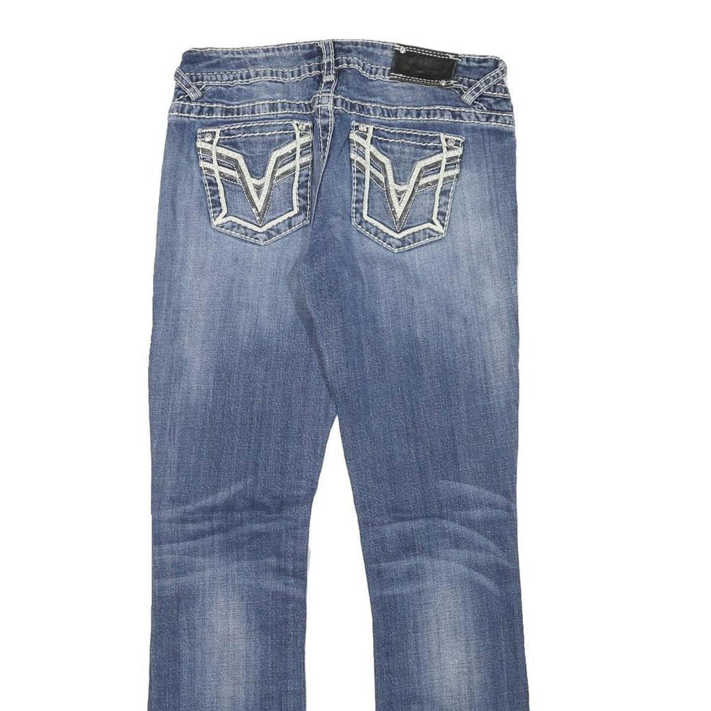 VIGOSS Womens Jeans Blue Slim Straight Denim Medium W28 L31 Stylish Detailed