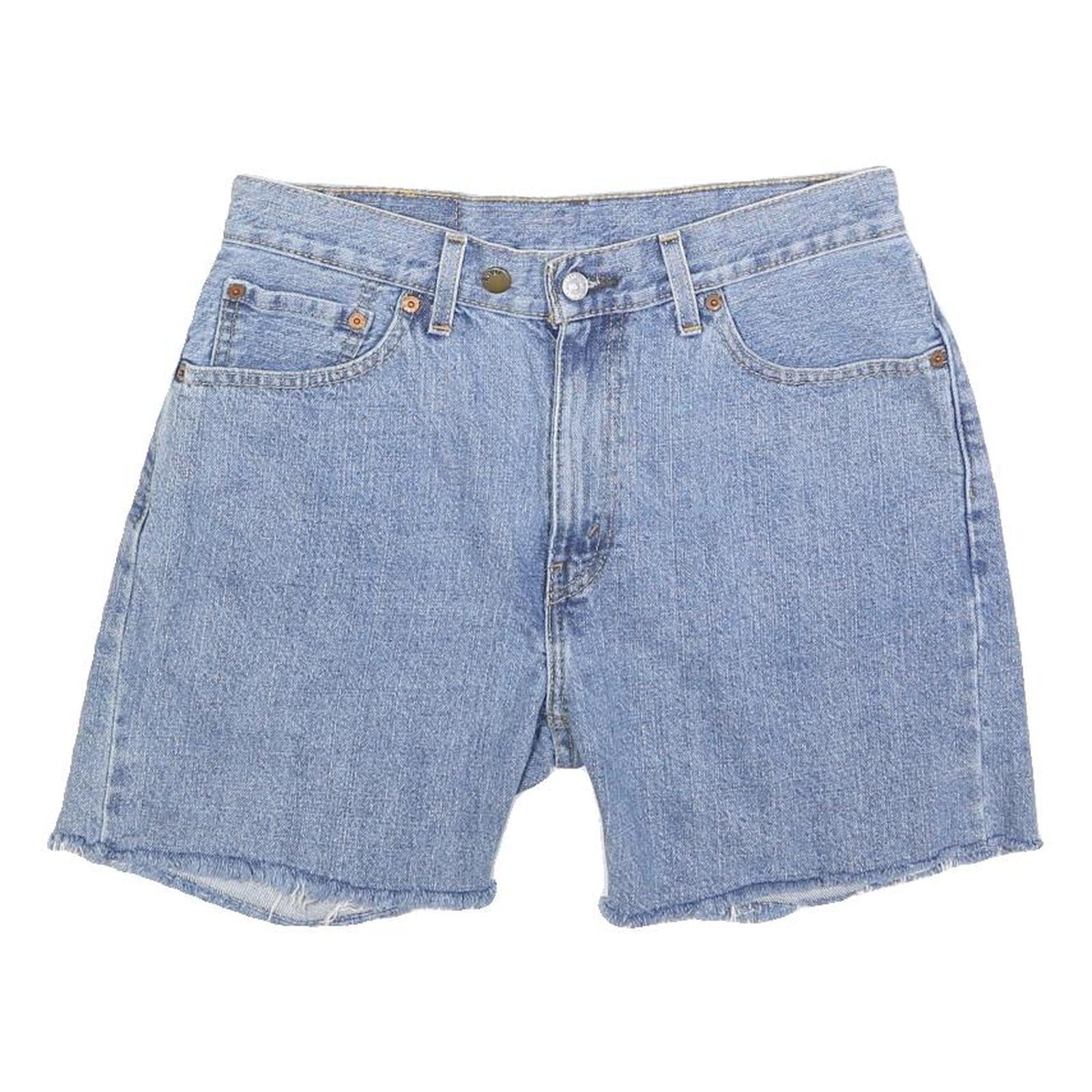 LEVI'S Womens Shorts Blue Casual Denim M W32 Raw Hem Summer