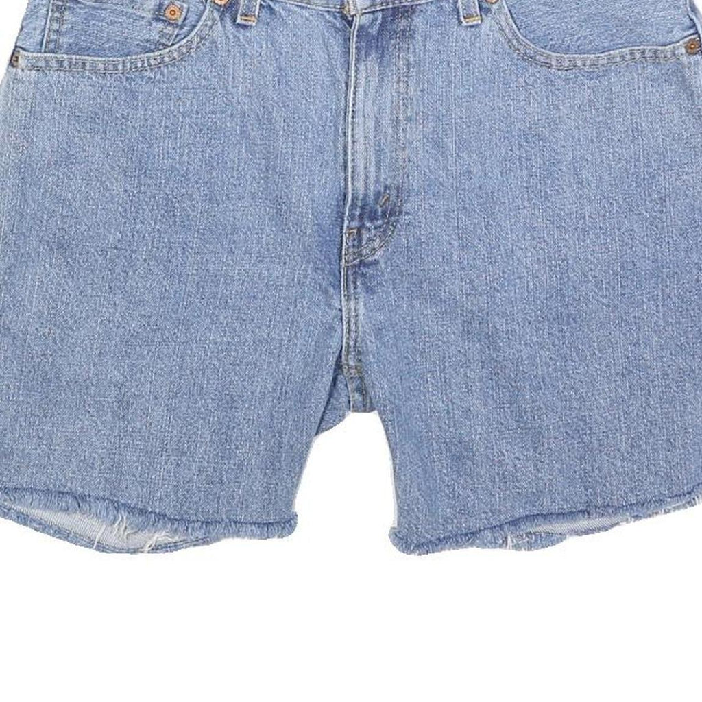 LEVI'S Womens Shorts Blue Casual Denim M W32 Raw Hem Summer