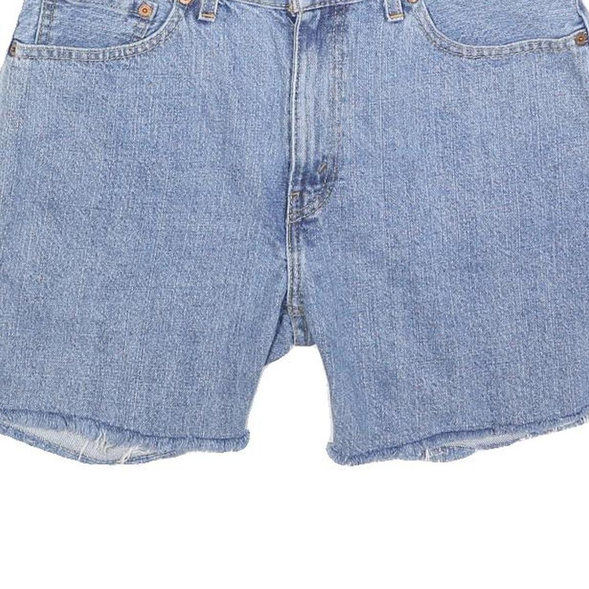 LEVI'S Womens Shorts Blue Casual Denim M W32 Raw Hem Summer