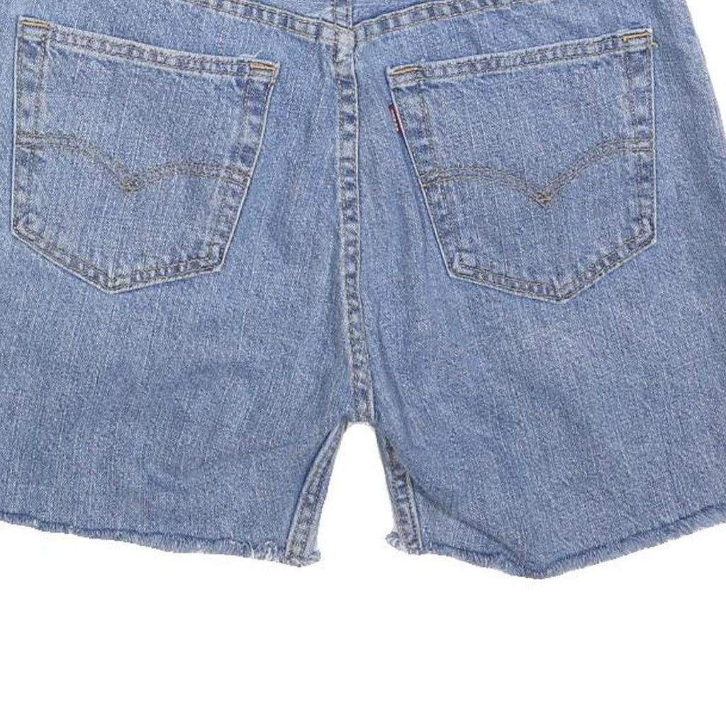 LEVI'S Womens Shorts Blue Casual Denim M W32 Raw Hem Summer
