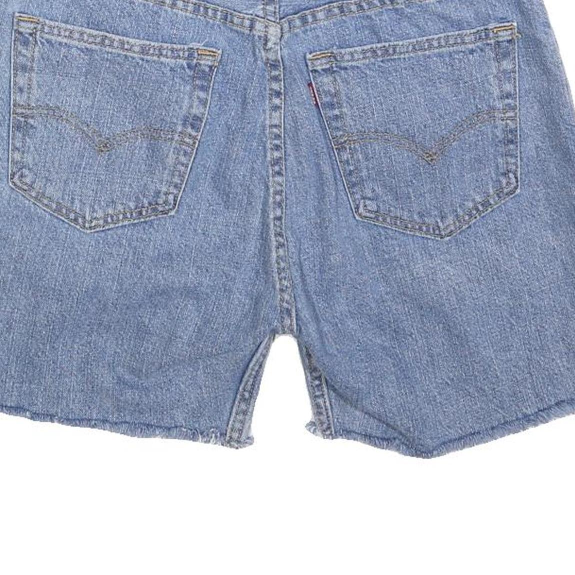 LEVI'S Womens Shorts Blue Casual Denim M W32 Raw Hem Summer