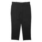 DICKIES Mens Black Regular Fit Straight Leg Trousers W40 L30 Workwear Zip