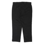 DICKIES Mens Black Regular Fit Straight Leg Trousers W40 L30 Workwear Zip
