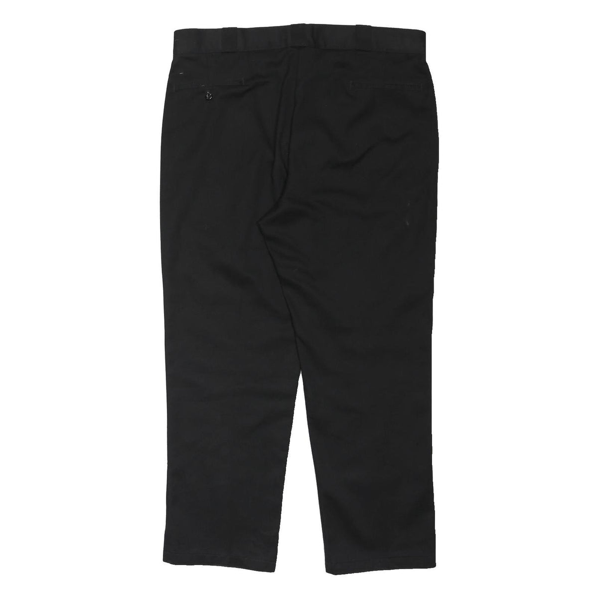 DICKIES Mens Black Regular Fit Straight Leg Trousers W40 L30 Workwear Zip
