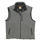 TIMBERLAND Womens Grey Sleeveless Zip Jacket L Polyester Outdoor Casual Vest
