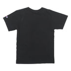 CHAMPION Mens Black Graphic T-Shirt S Short Sleeve Crew Neck Logo Print