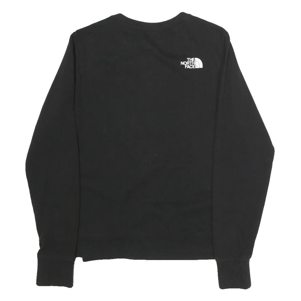 THE NORTH FACE Womens Black Sweatshirt Crew Neck S Logo Printed Cotton Pullover