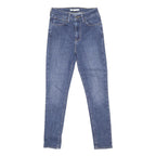 LEVI'S 721 Womens Slim Blue Denim Jeans W27 L28 Cotton Blend Zip