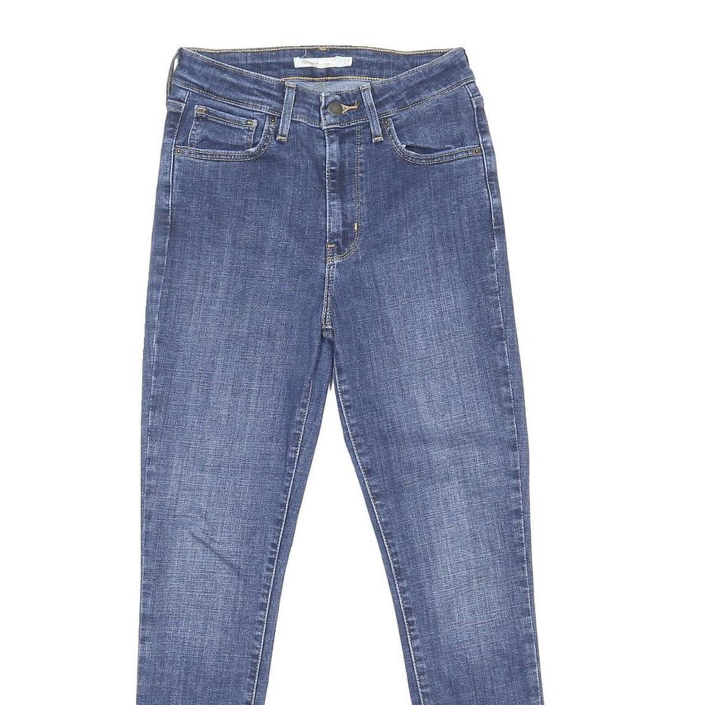LEVI'S 721 Womens Slim Blue Denim Jeans W27 L28 Cotton Blend Zip