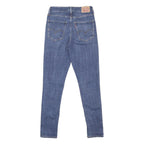 LEVI'S 721 Womens Slim Blue Denim Jeans W27 L28 Cotton Blend Zip