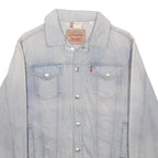 LEVI'S Womens Blue Denim Jacket S Cotton Plain Regular Fit Button Closure