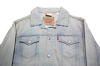 LEVI'S Womens Blue Denim Jacket S Cotton Plain Regular Fit Button Closure