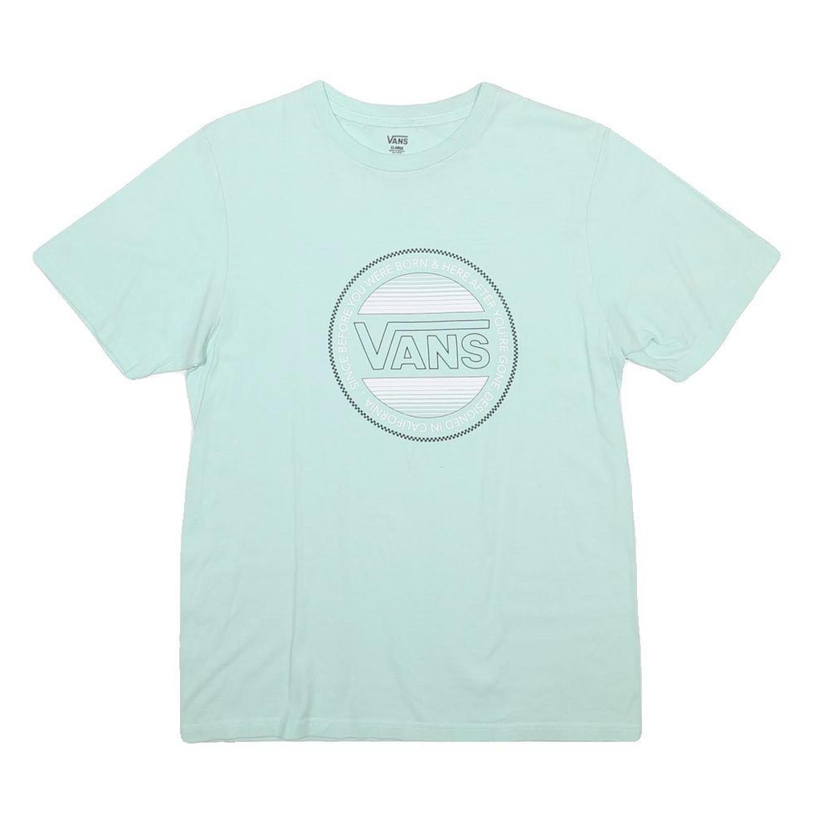 VANS Womens Light Blue Graphic T-Shirt XL Short Sleeve Crew Neck Casual