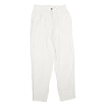 MADIE'S FASHION Womens Cotton Blend White Regular Fit Straight Leg Trousers W26