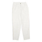 MADIE'S FASHION Womens Cotton Blend White Regular Fit Straight Leg Trousers W26