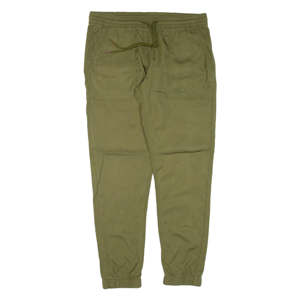 JACK WOLFSKIN Mens Trousers Green Slim Tapered W30 L28