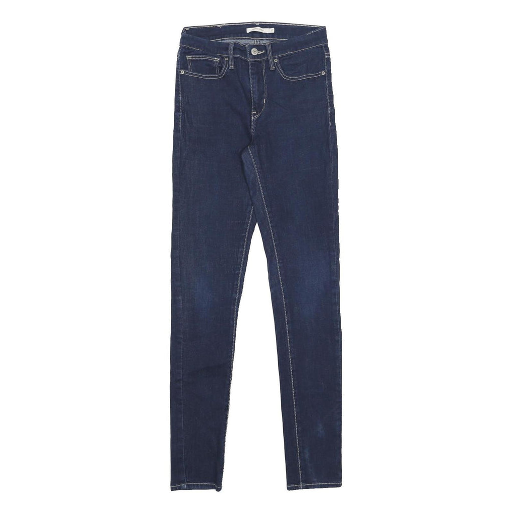 LEVI'S Womens Slim Blue Denim Rinse Zip Jeans W27 L32 Stretch Cotton Blend