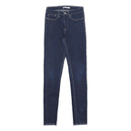 LEVI'S Womens Slim Blue Denim Rinse Zip Jeans W27 L32 Stretch Cotton Blend
