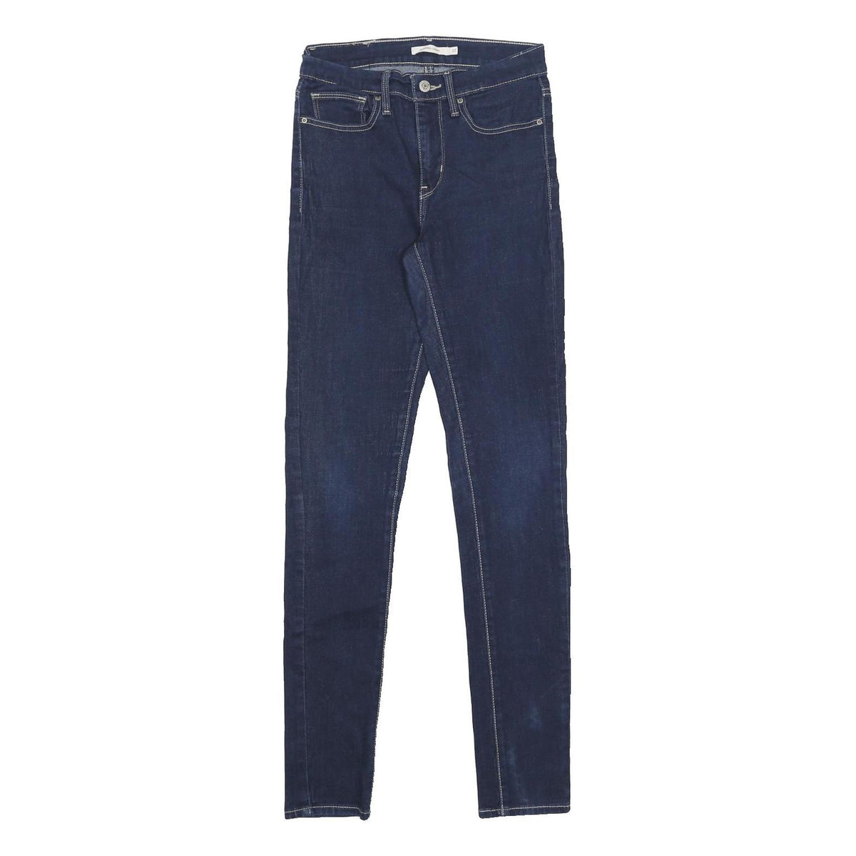 LEVI'S Womens Slim Blue Denim Rinse Zip Jeans W27 L32 Stretch Cotton Blend