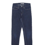 LEVI'S Womens Slim Blue Denim Rinse Zip Jeans W27 L32 Stretch Cotton Blend
