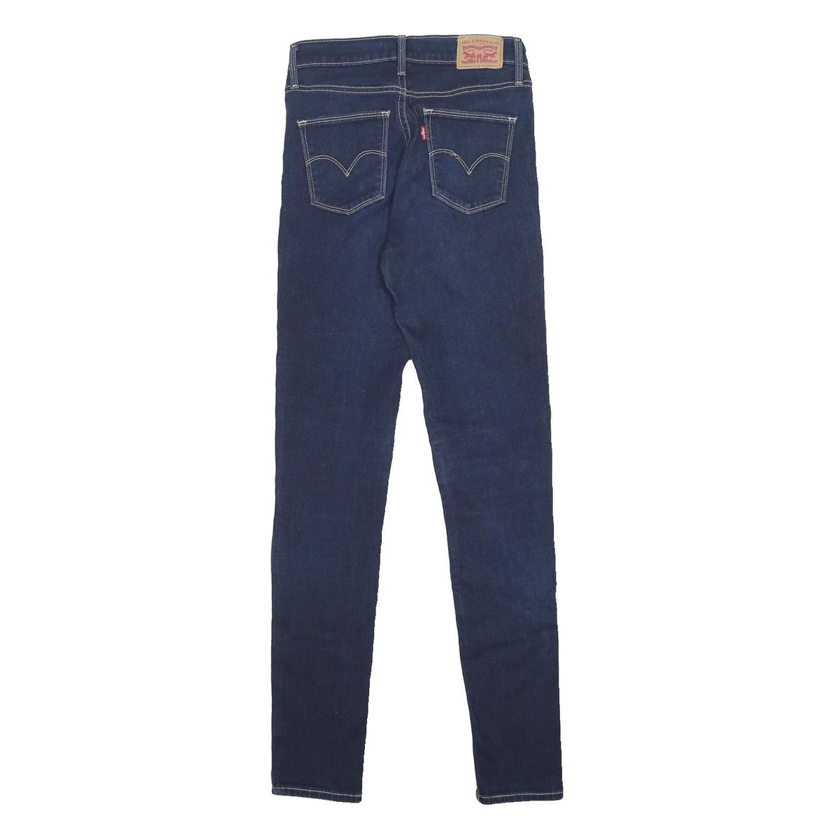 LEVI'S Womens Slim Blue Denim Rinse Zip Jeans W27 L32 Stretch Cotton Blend