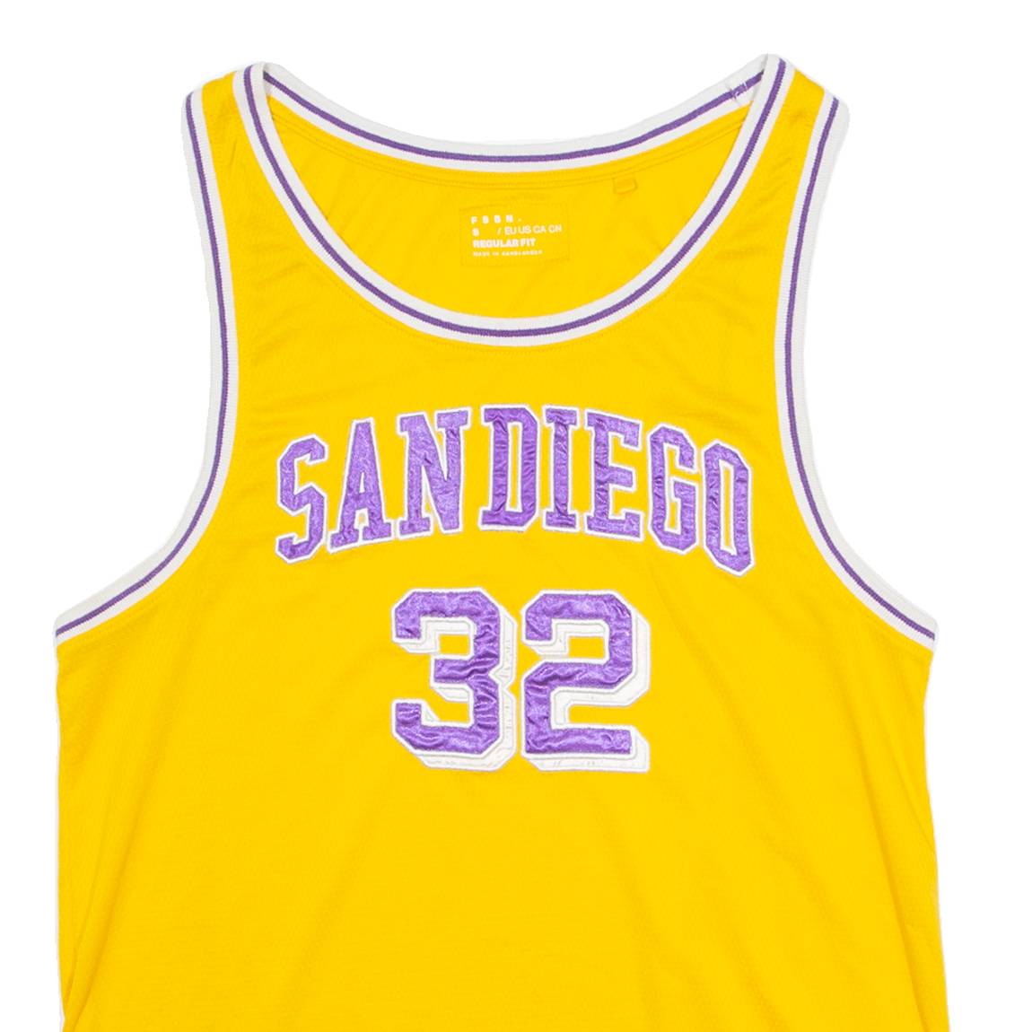FSBN San Diego Mens Jersey Yellow Sleeveless USA S