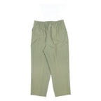 DESIGN ESSENTIALS Womens Woven Green Relaxed Trousers W29 L25 Elastic Waist