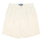 POLO RALPH LAUREN Mens Cream Shorts M W32 Classic Cotton Blend Comfortable