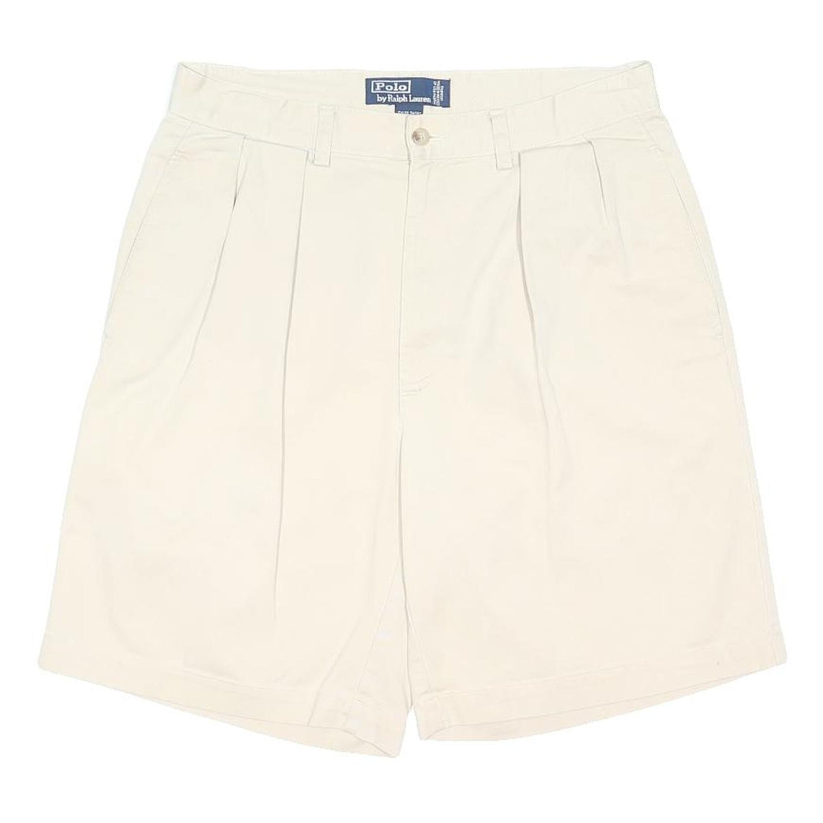 POLO RALPH LAUREN Mens Cream Shorts M W32 Classic Cotton Blend Comfortable