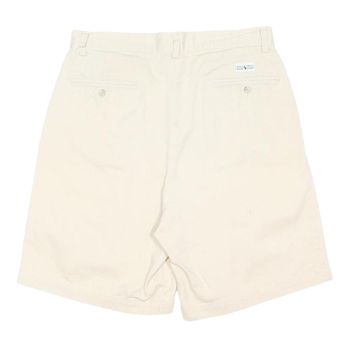 POLO RALPH LAUREN Mens Cream Shorts M W32 Classic Cotton Blend Comfortable