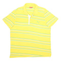 PUMA Mens Yellow & Green Striped Short Sleeve Polo Shirt XL Cotton Casual