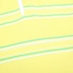 PUMA Mens Yellow & Green Striped Short Sleeve Polo Shirt XL Cotton Casual