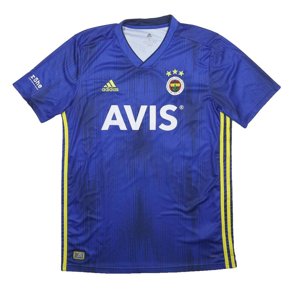 ADIDAS Fenerbahçe 2019/20 Mens Blue Football Shirt L Short Sleeve V-Neck Rami