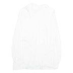 IPSY Womens Ruffle Blouse White V-Neck Long Sleeve Viscose L