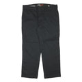 DICKIES Mens Black Regular Fit Straight Leg Cotton Blend Trousers W38 L29