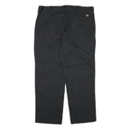 DICKIES Mens Black Regular Fit Straight Leg Cotton Blend Trousers W38 L29