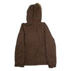 PUMA Mens Parka Jacket Brown Canvas Hooded M