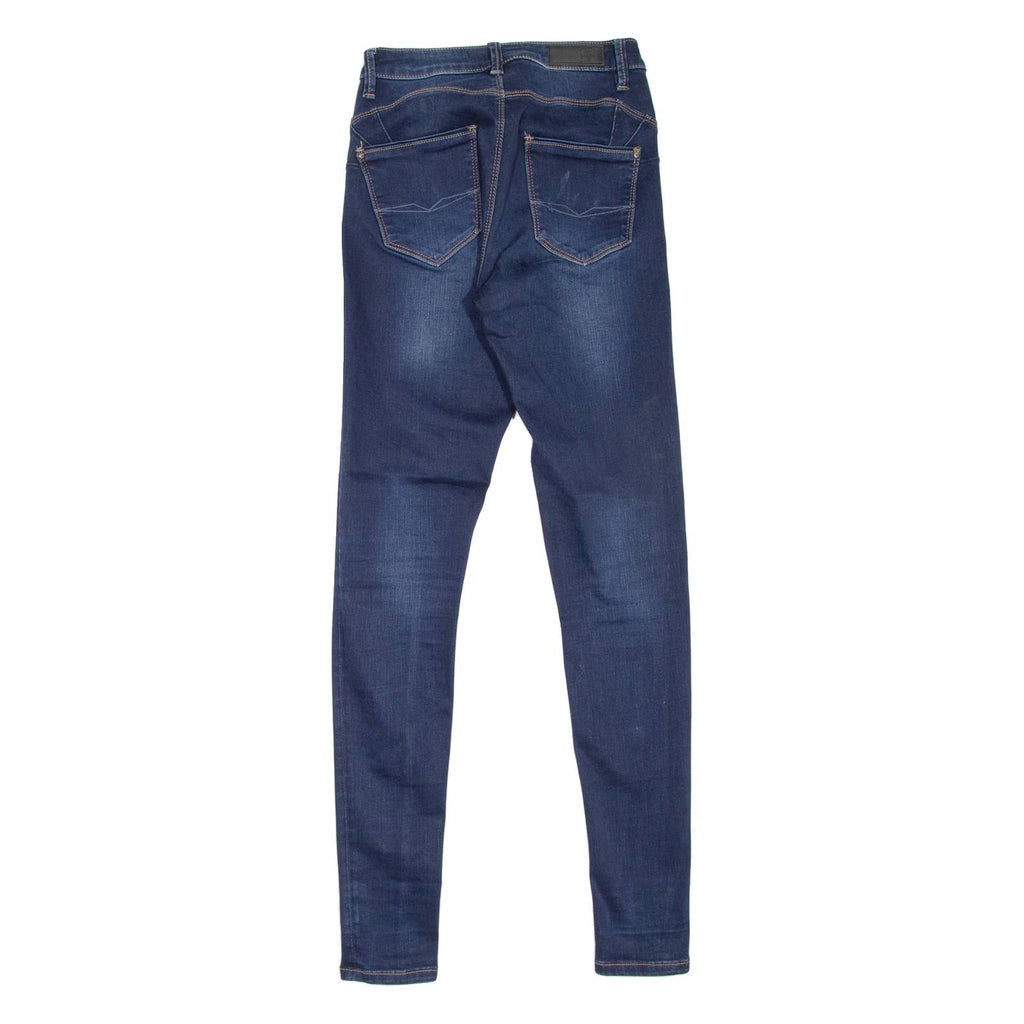 DIESEL High Waist Womens Jeans Blue Slim Skinny Stone Wash W24 L32