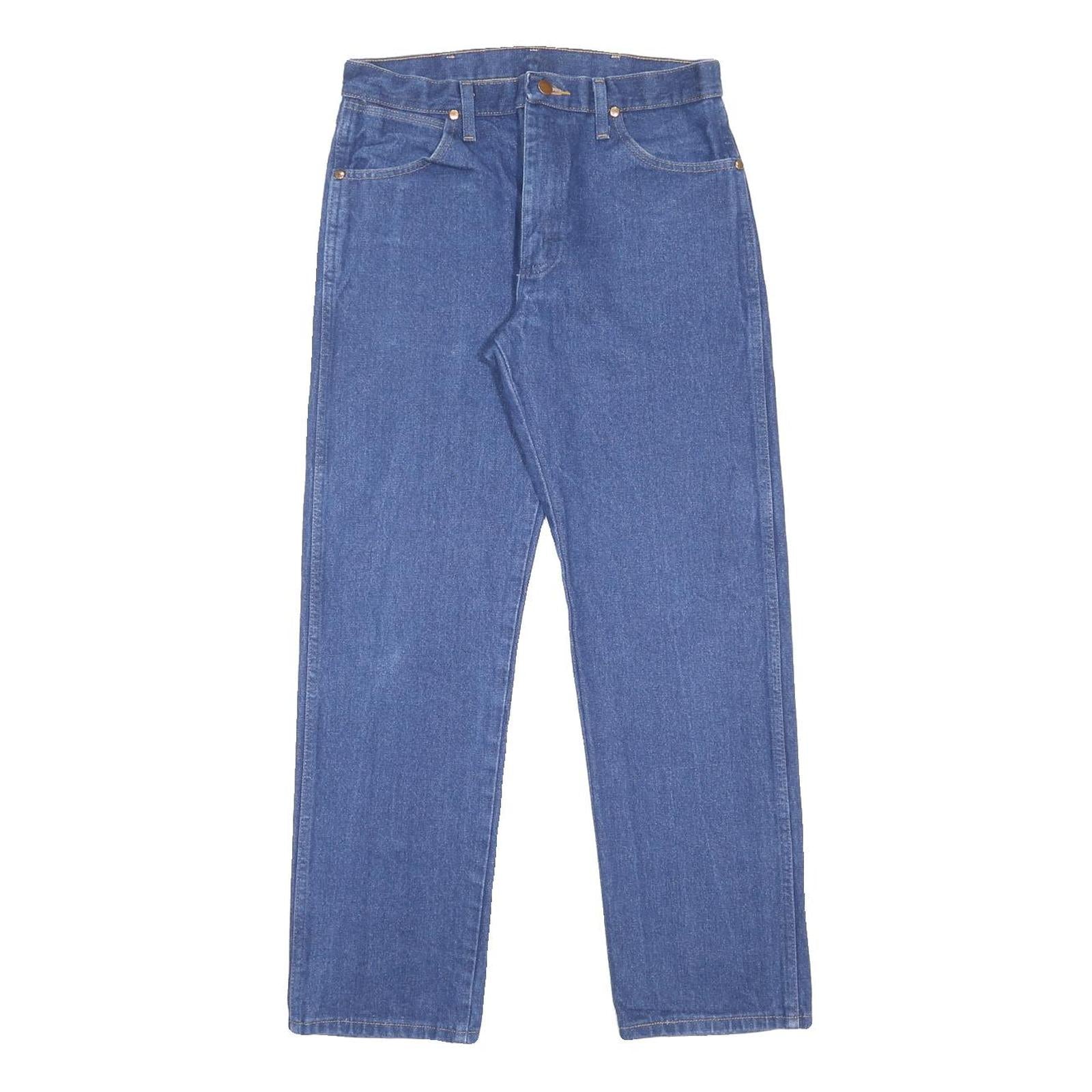 WRANGLER Mens Regular Fit Straight Leg Denim Blue W31 L30 Classic Cotton Zip