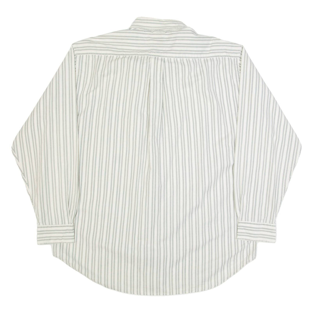 TOMMY HILFIGER Mens Shirt Beige Striped Long Sleeve L